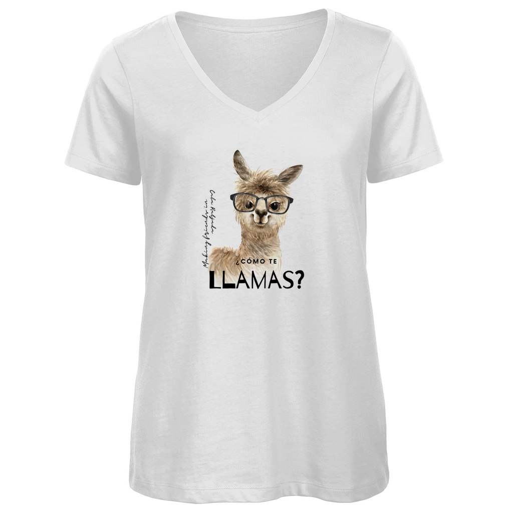 Cómo te llamas? • Premium Bio V-Neck T-Shirt  • Chicas