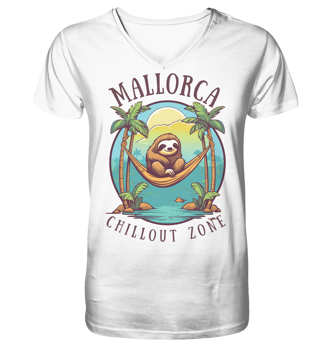 Mallorca Chillout Zone • Organic V-Neck Shirt • Chicos