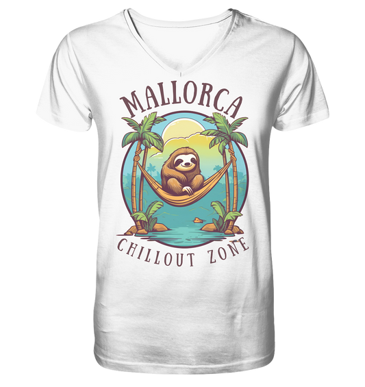 Mallorca Chillout Zone • Organic V-Neck Shirt • Chicos
