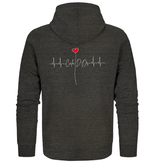 EKG Herz •  Organic Sweatshirt Jacke