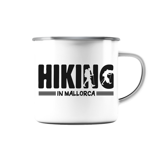 Hiking in Mallorca • Emaille Tasse