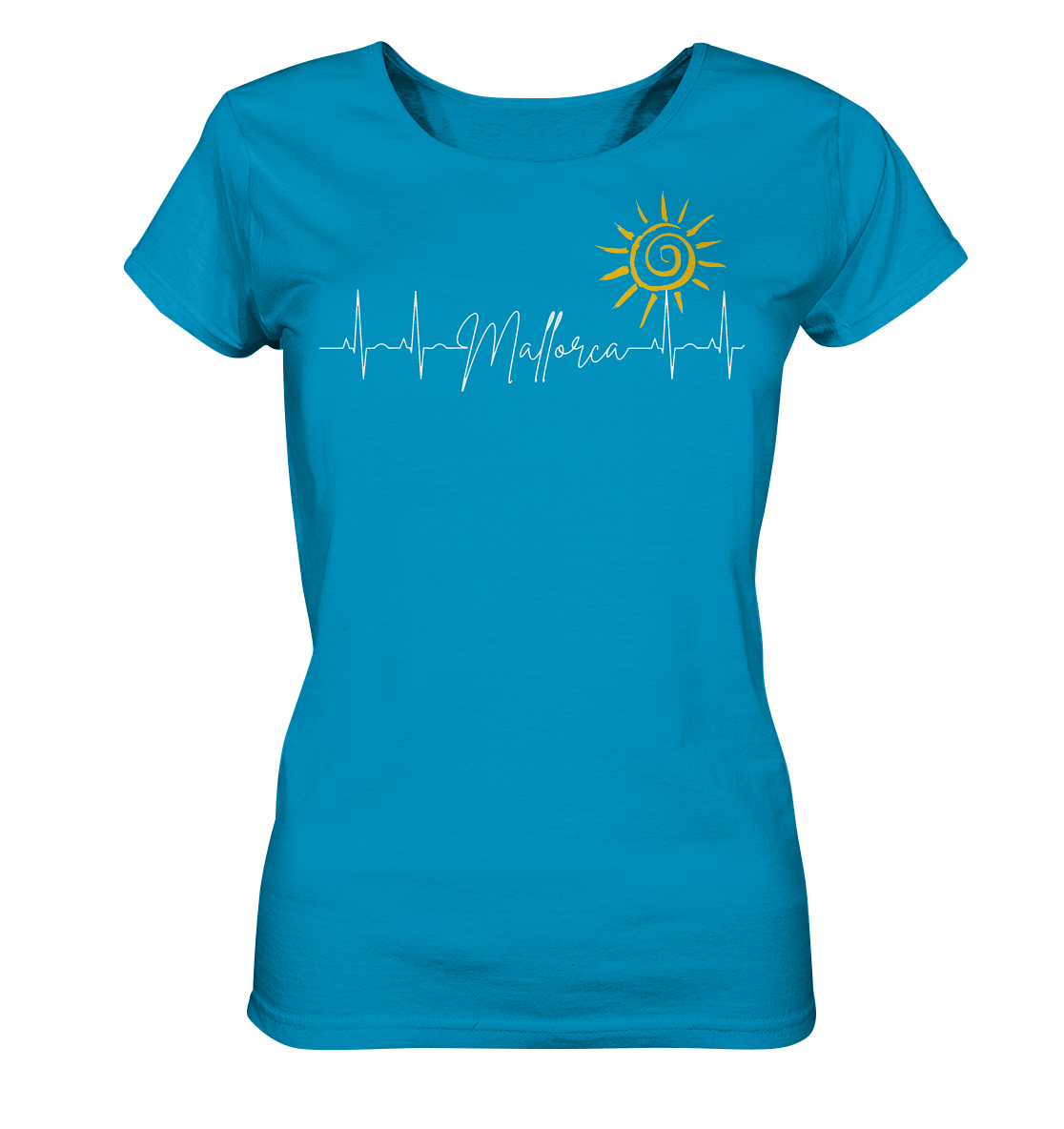 EKG-Sol Organic Shirt (blanco) • Chica • Personalisierbar!