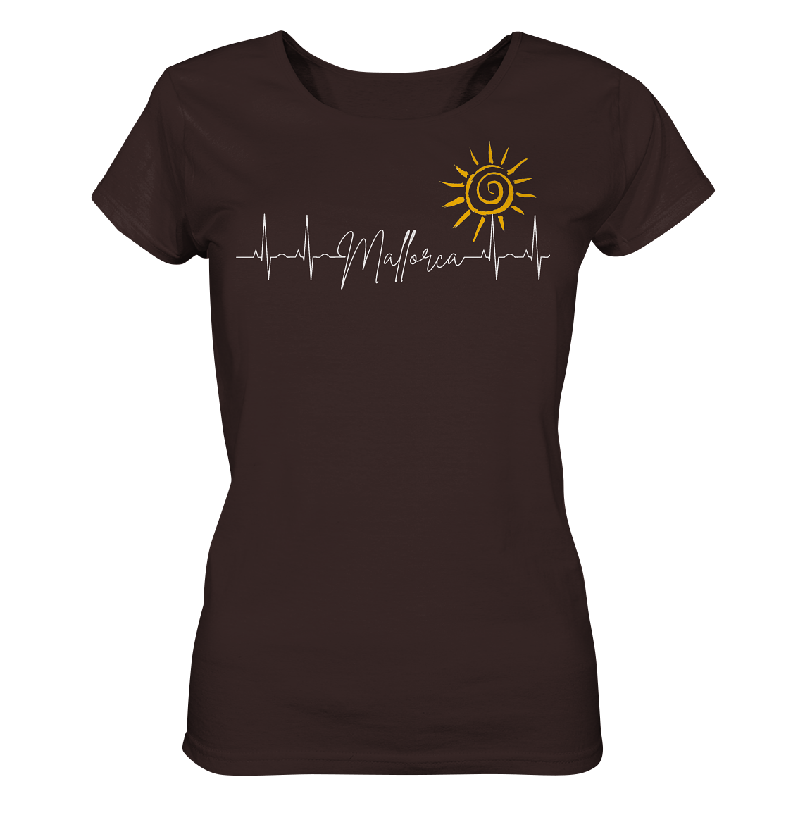 EKG-Sol Organic Shirt (blanco) • Chica • Personalisierbar!