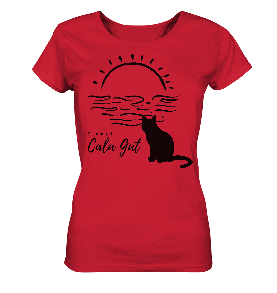 Dreaming of Cala Gat (negro) • Organic Shirt • Chica