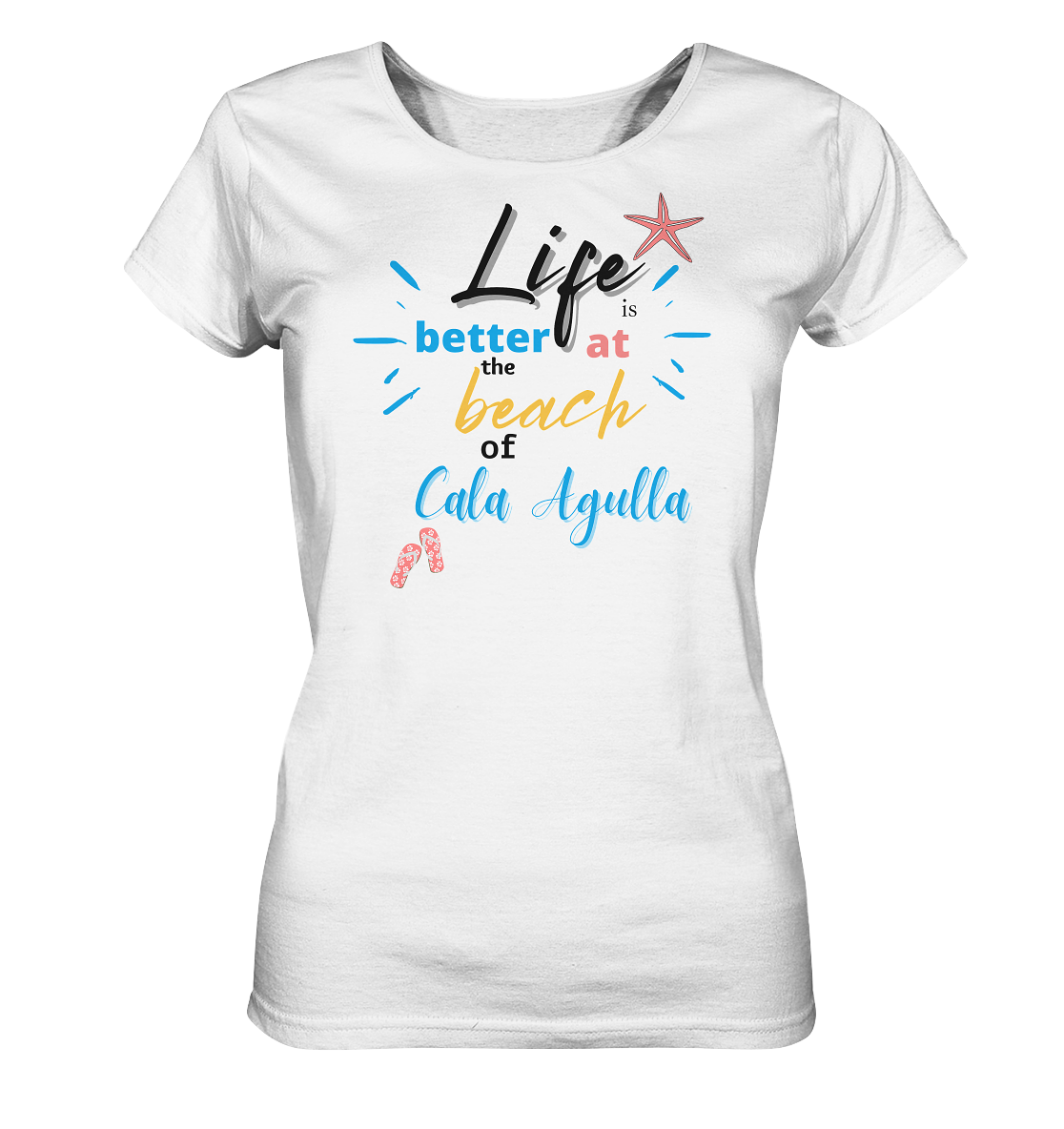 Life is better... (negro) • Organic Shirt • Chica • Personalisierbar!