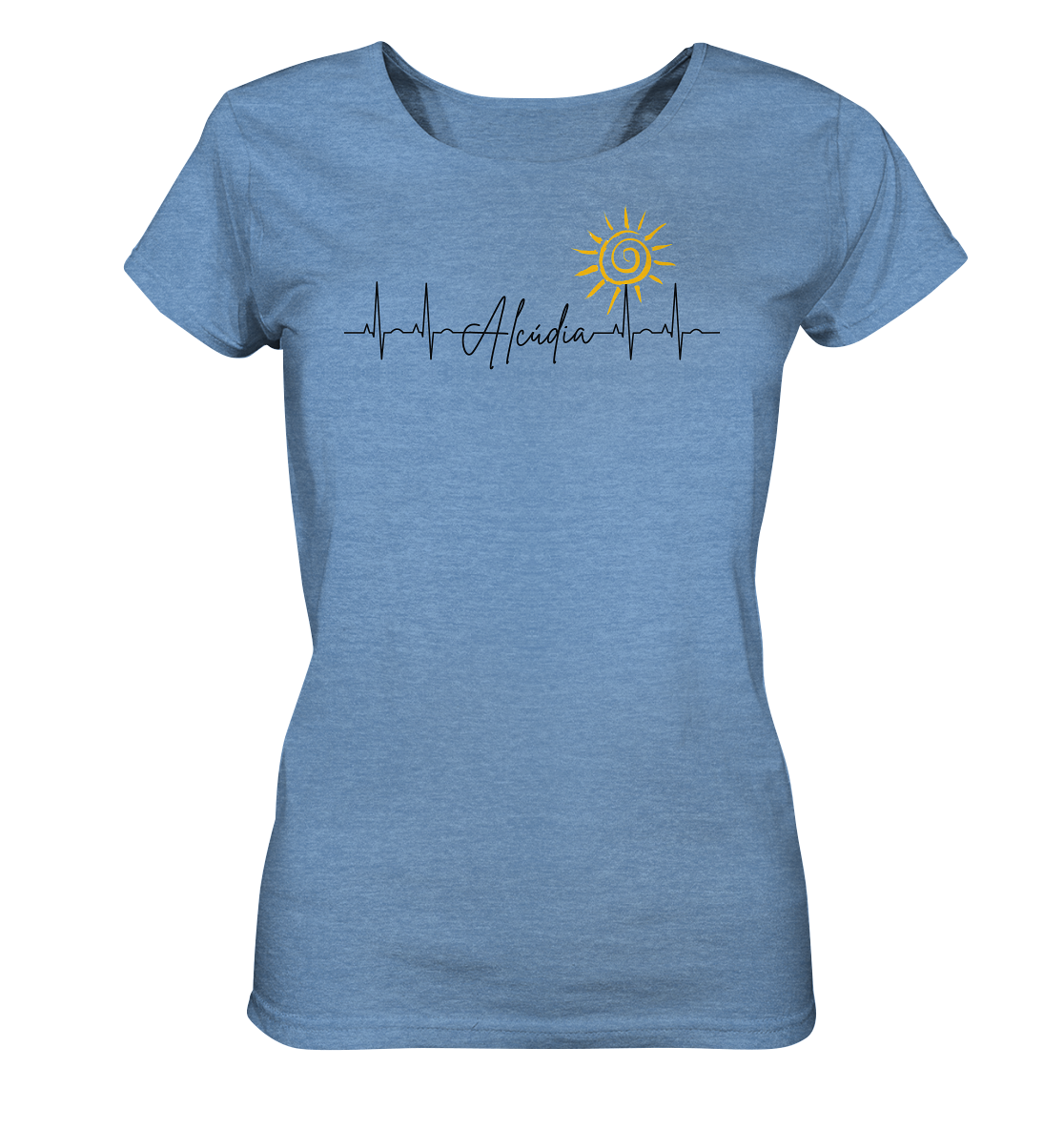 EKG-Sol Organic Shirt (meliert) • Chica • Personalisierbar!