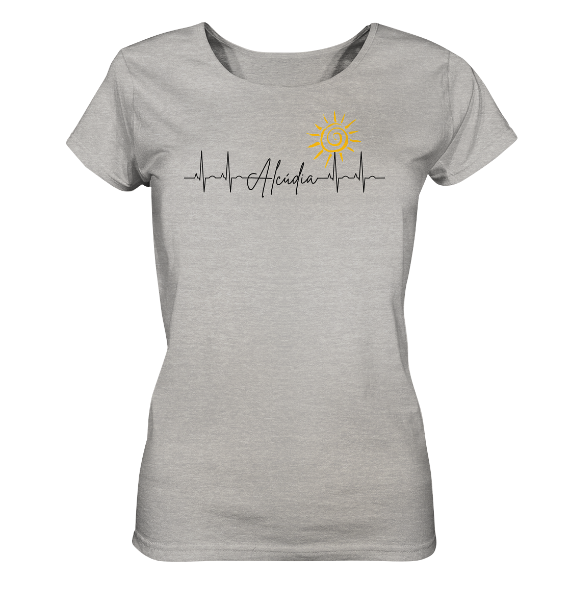 EKG-Sol Organic Shirt (meliert) • Chica • Personalisierbar!