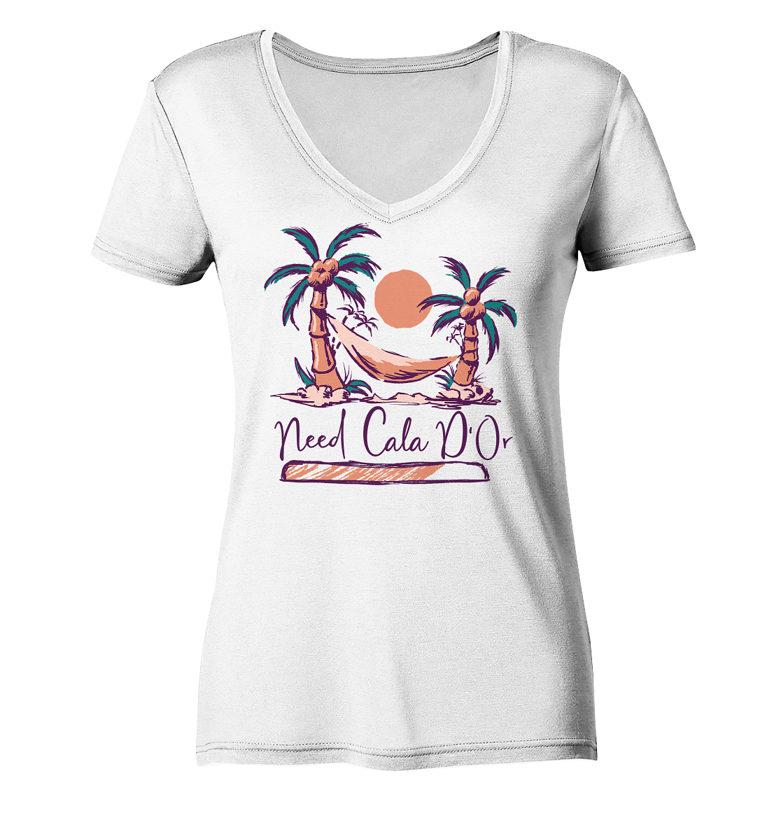 Need Mallorca • Organic V-Neck Shirt • Chica