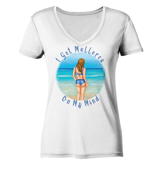 Mallorca On My Mind • Organic V-Neck Shirt • Chica