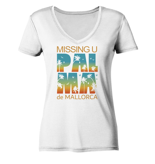 Missing Palma de Mallorca • Organic V-Neck Shirt • Chica