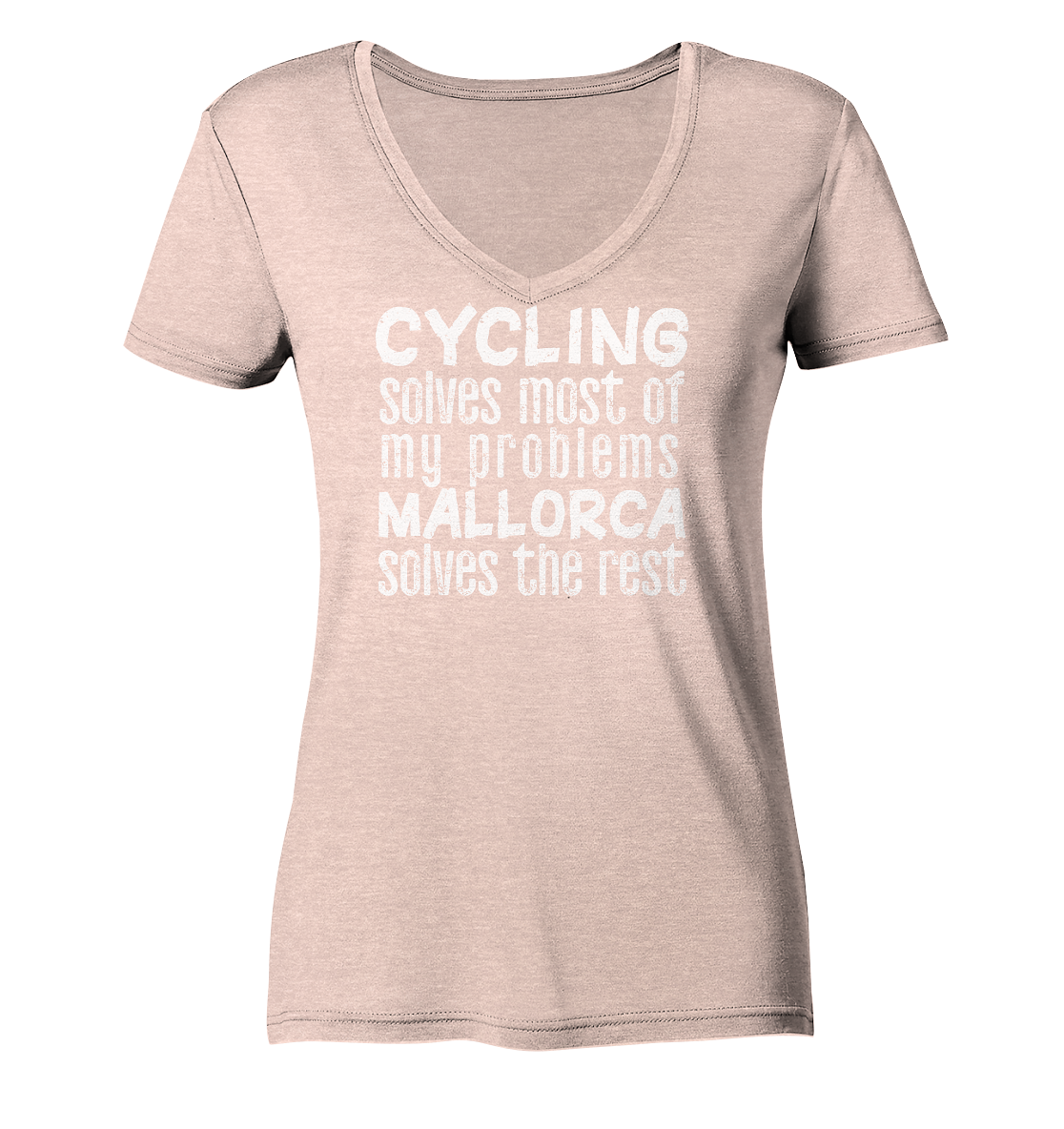 Mallorca Cycling • Organic V-Neck Shirt • Chica
