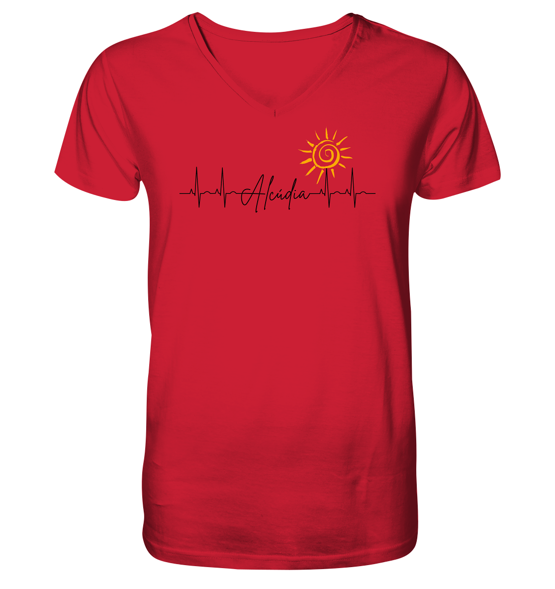 EKG-Sol Organic V-Shirt • Chico• Personalisierbar!