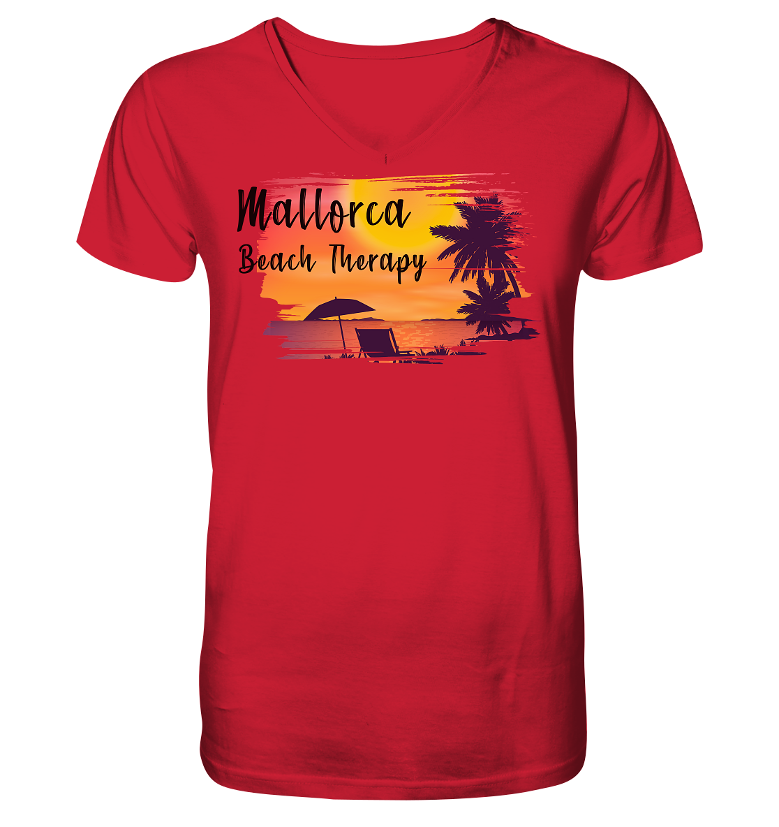 Mallorca Strand Therapie • Organic V-Neck Shirt • Chico