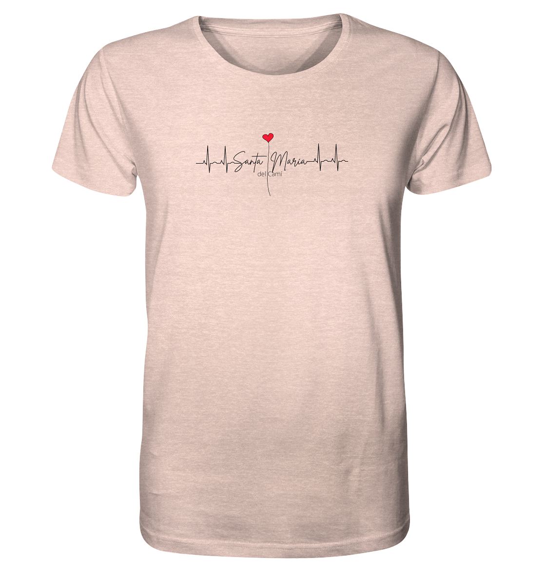 EKG-Herz • Organic Shirt (meliert) • Chico • Personalisierbar!