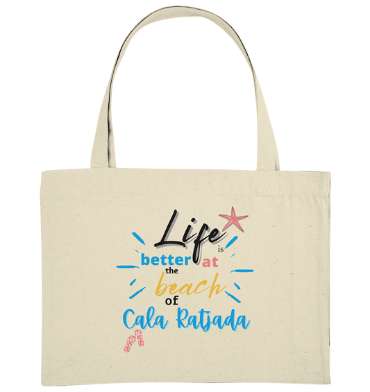 Life is better... (negro) • Organic Shopping Bag • Personalisierbar!