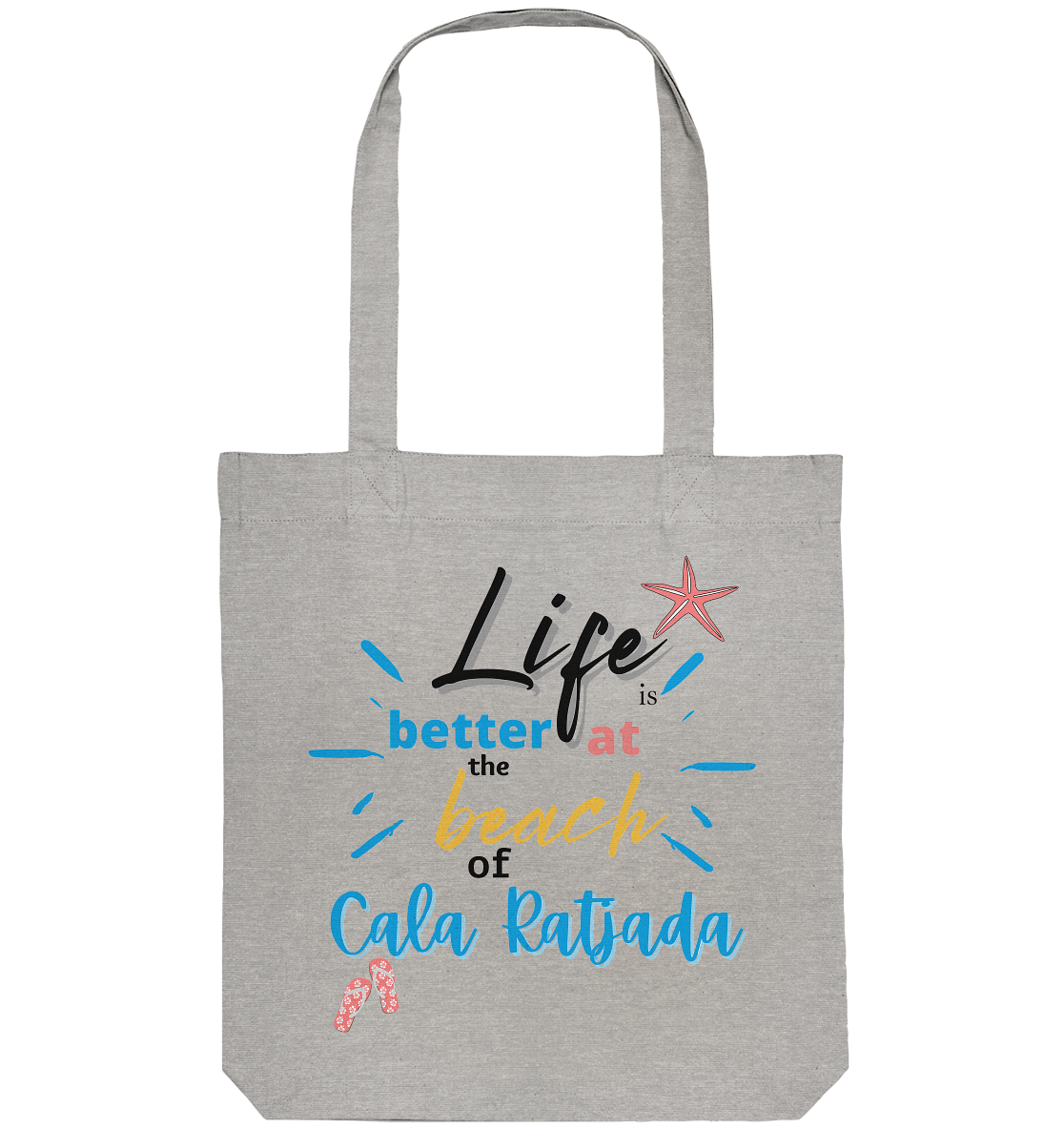 Life is better... (negro) • Organic Tote Bag • Personalisierbar!